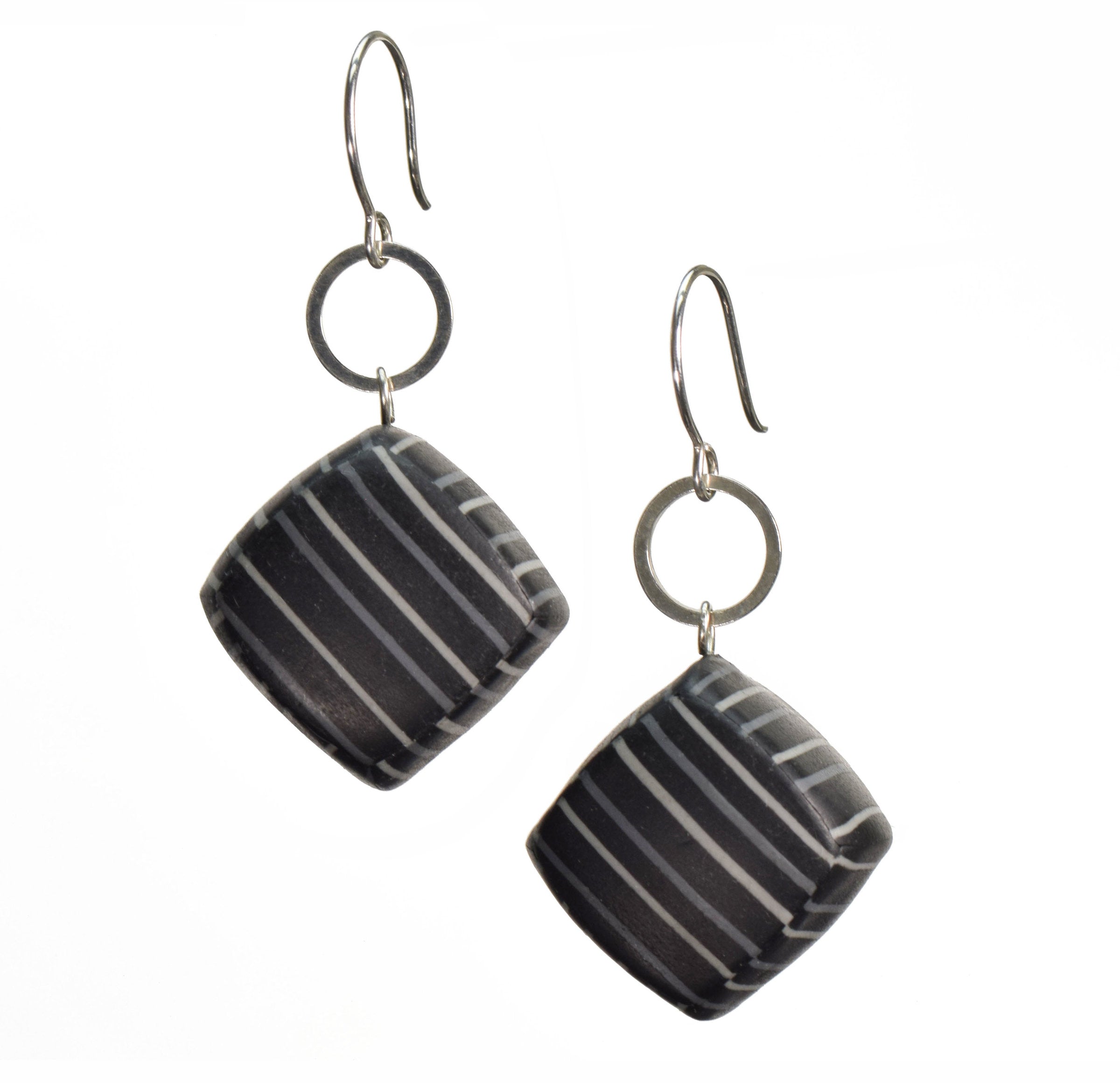 Black with gray stripes