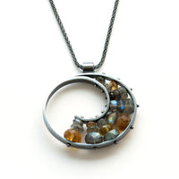 Oxidized Spiral Necklace