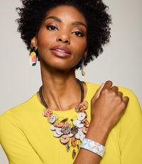 Soft Blue & Khaki Retro Circles