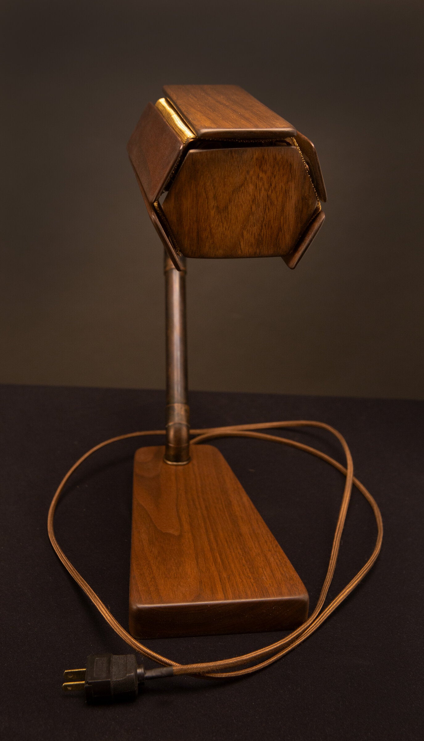 Walnut Slatted Desk Lamp