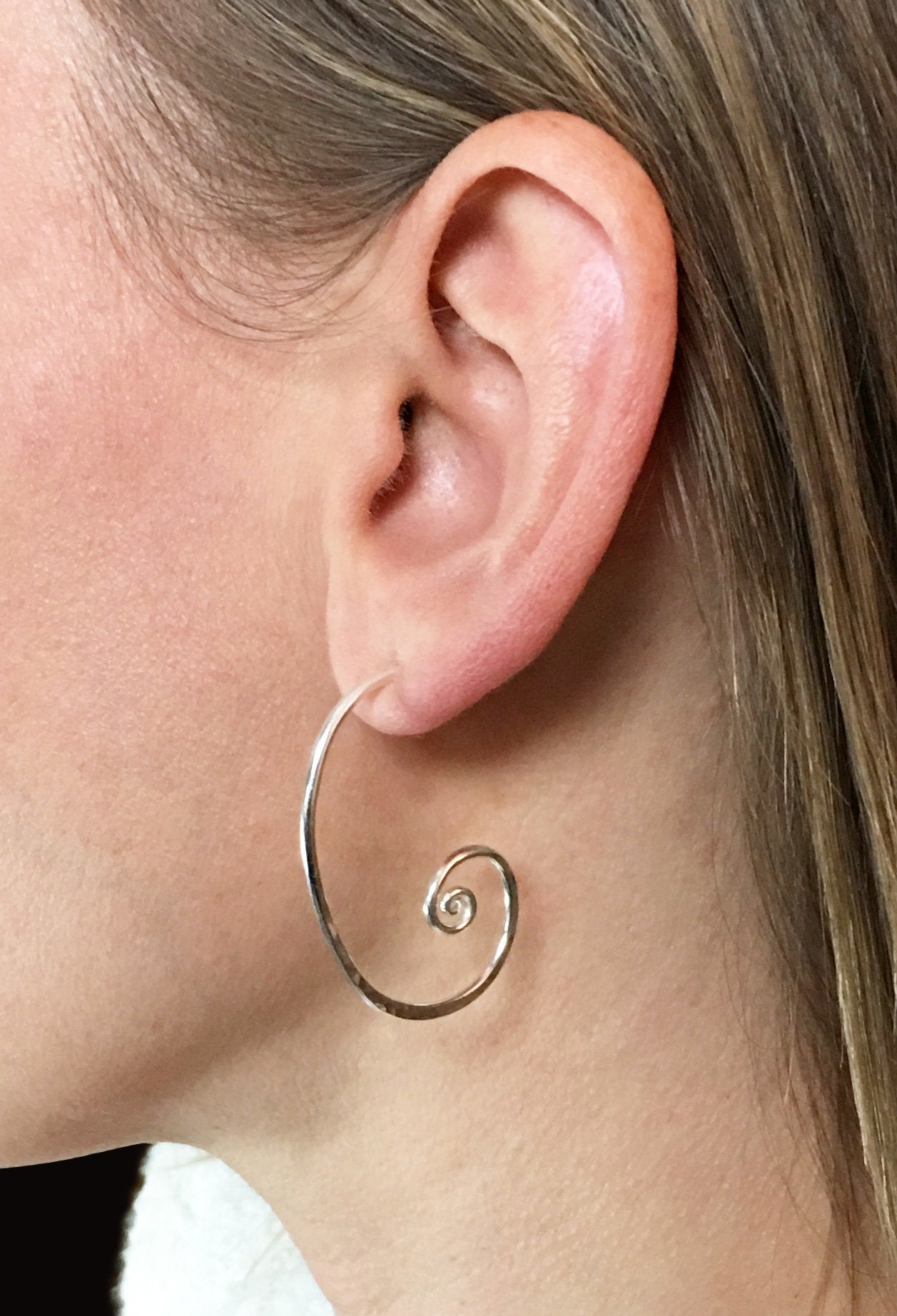 Forged Scroll Post Earrings