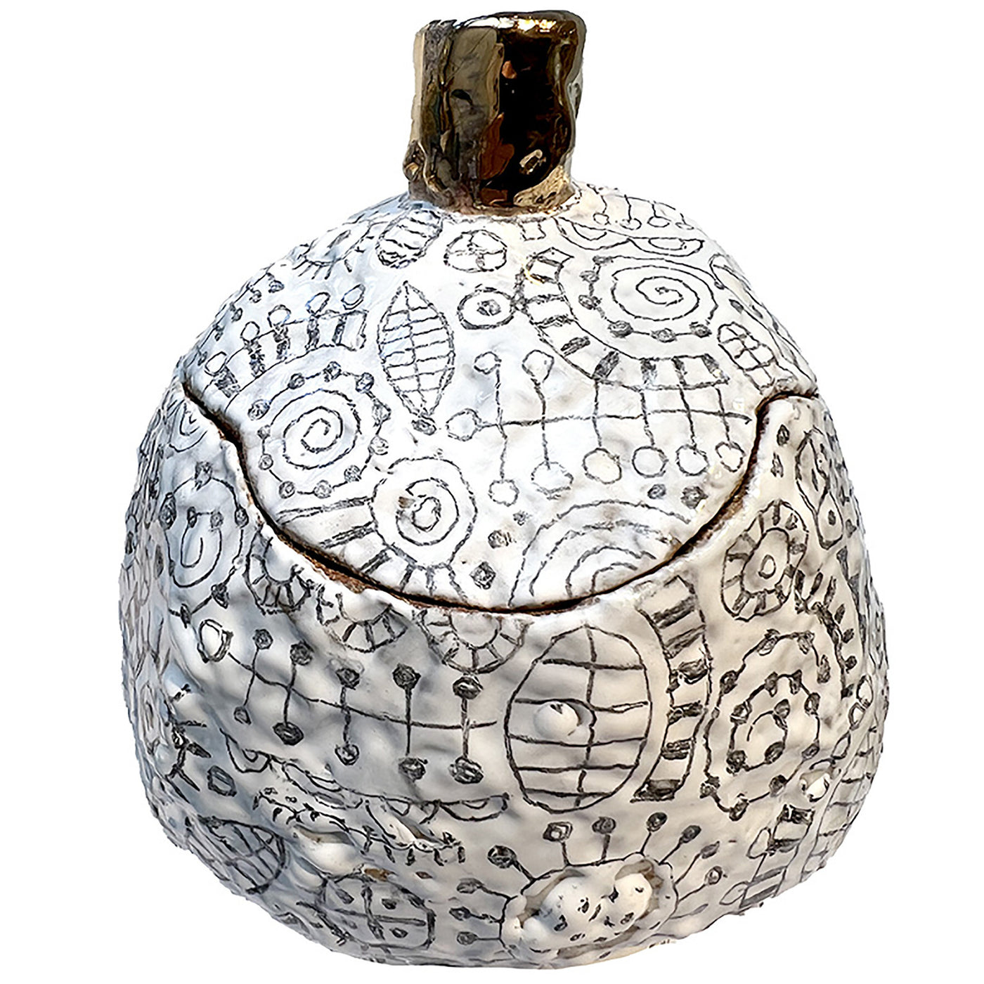White Pattern Ceramic Box