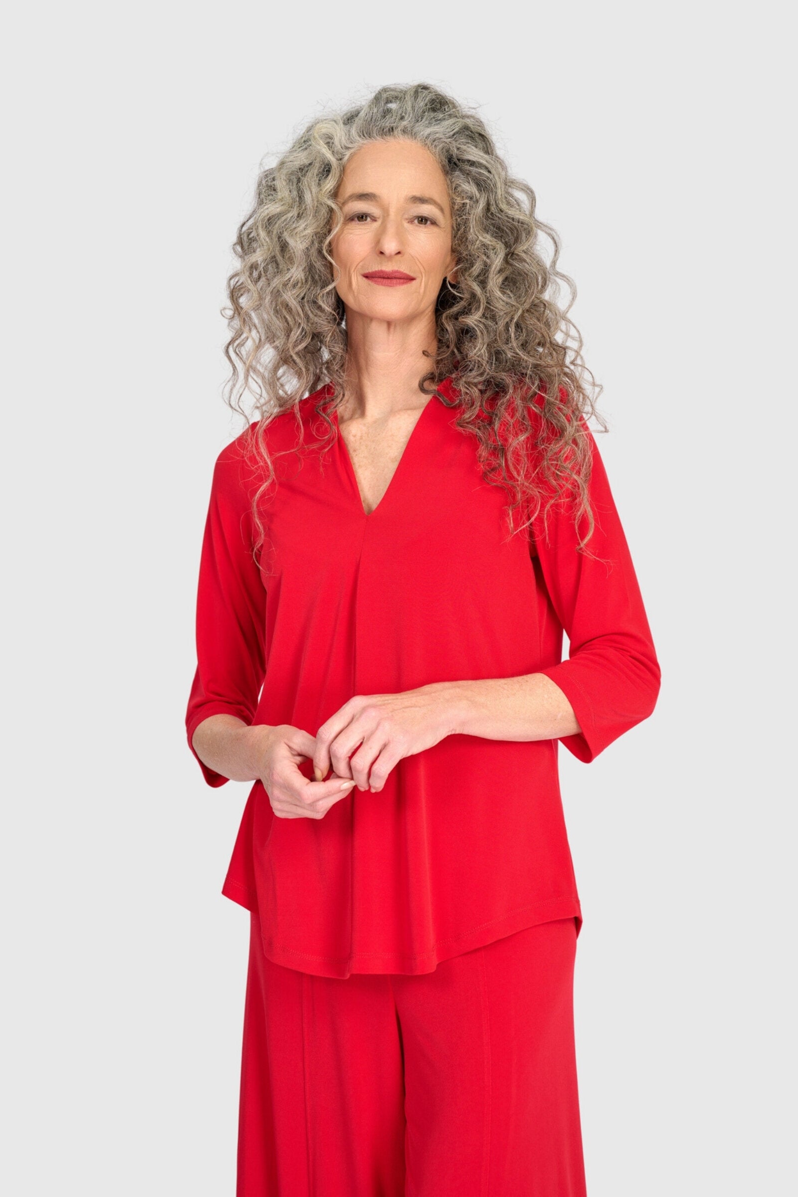 Essential Slinky V-neck Top