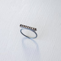 Horizontal Eight Stone Segment Stacking Ring