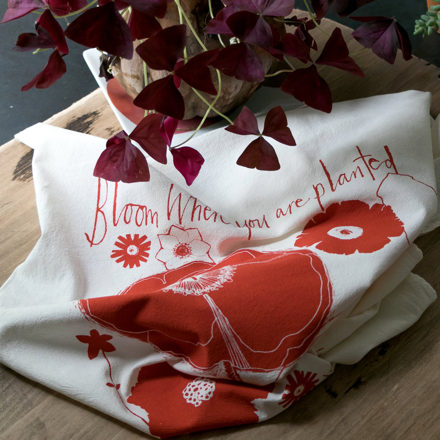 Bloom tea towel