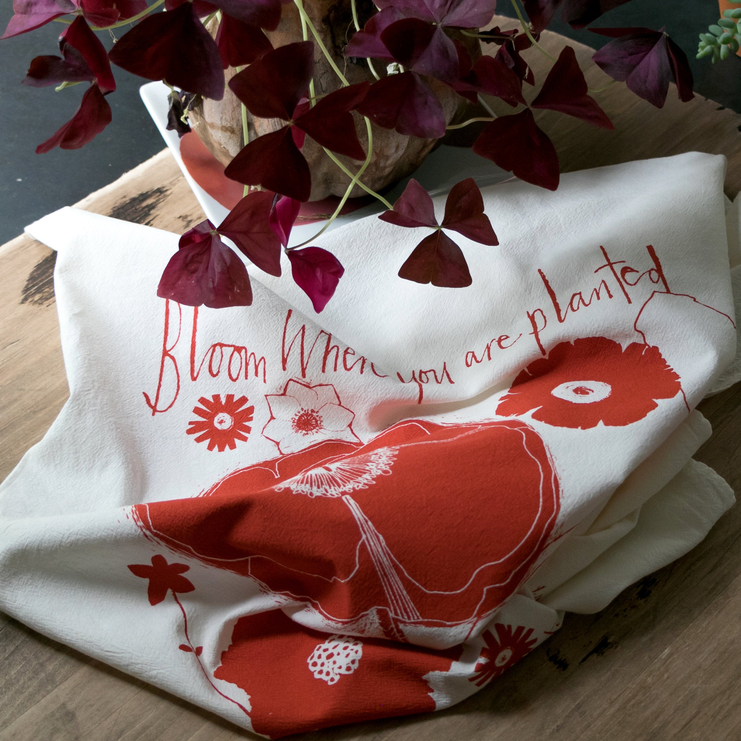 Bloom tea towel