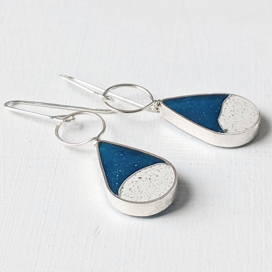 Midnight at the Beach Drop Earrings
