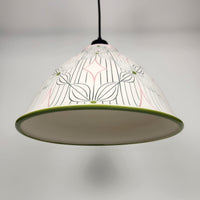 Blonde Petal and Line Porcelain Pendant