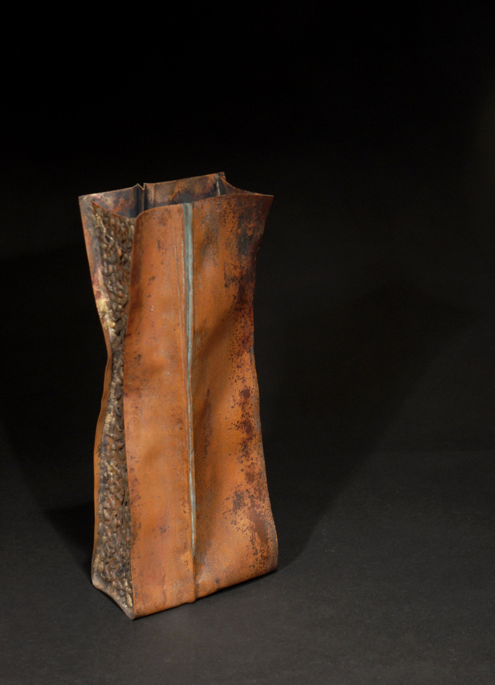 Plunkett Fold Copper Vase