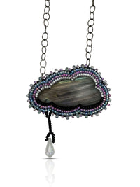 Striped Labradorite Cloud Pendant