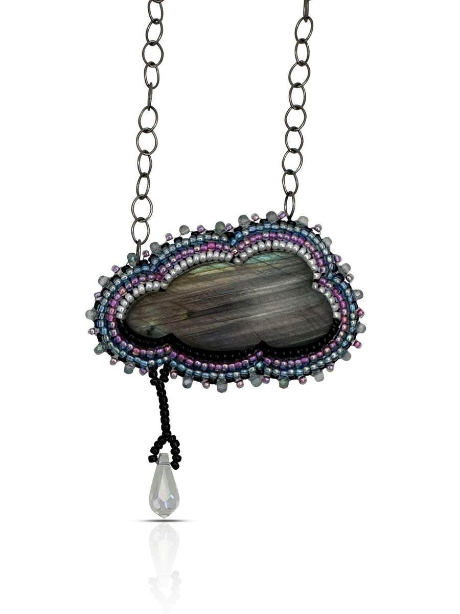 Striped Labradorite Cloud Pendant