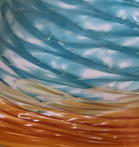 Amber Green Fluted Pendant