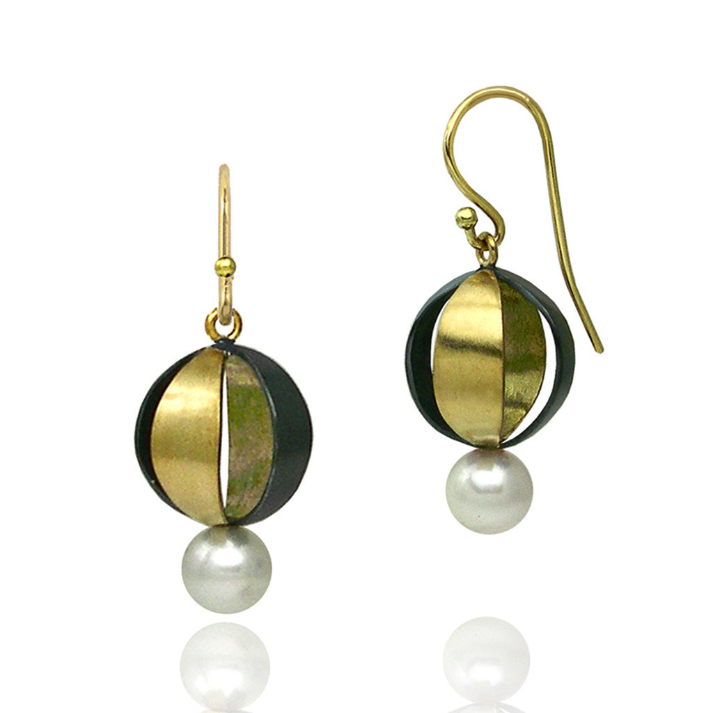 Moiré Spherical Earrings