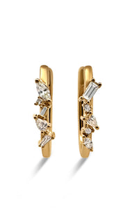 Oval Trellis Huggie Earrings