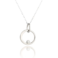 Natural Diamond Orbital Pendant