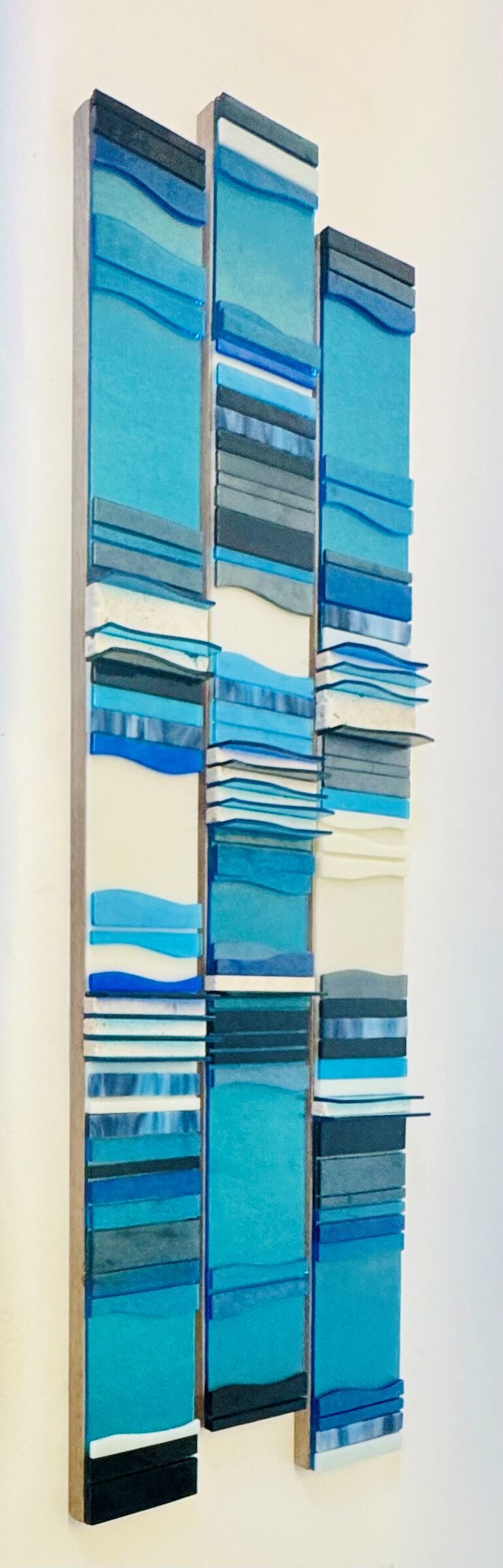 Azure Blue Ivory Mosaic Bands