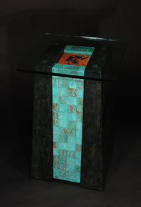 Mayan Pillar Pedestal Table