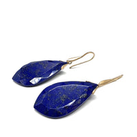 Lapis Leaf Trapeze Earrings