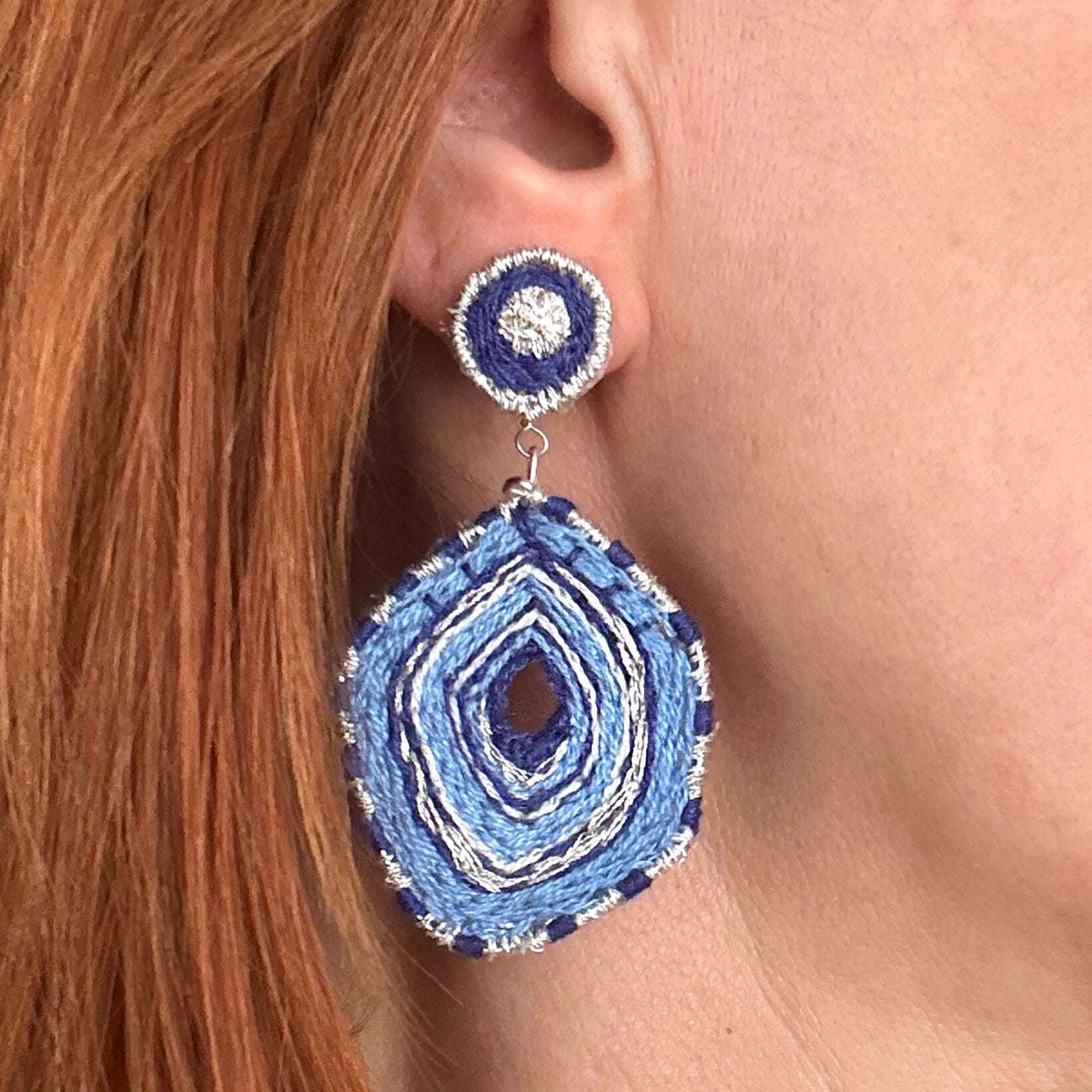 Portal Embroidered Earrings