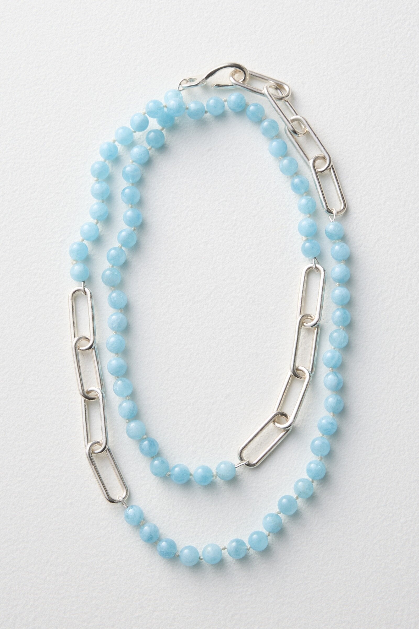 Aquamarine & Eliza Chain Necklace
