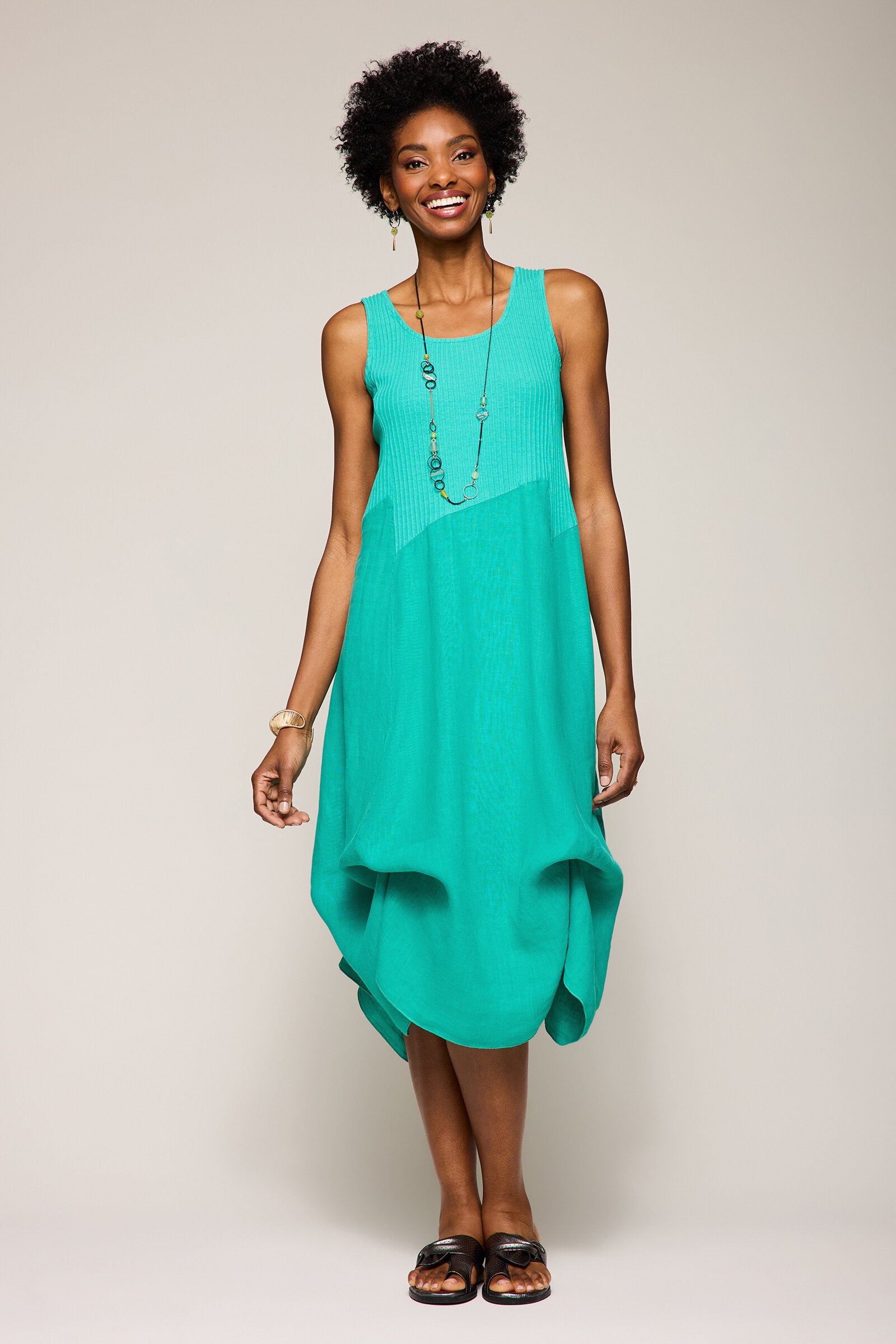 Mixed-Media Tie Dress