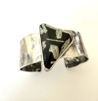 Chinese Writing Stone Cuff