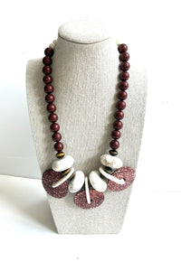 Speckled Discs Necklace