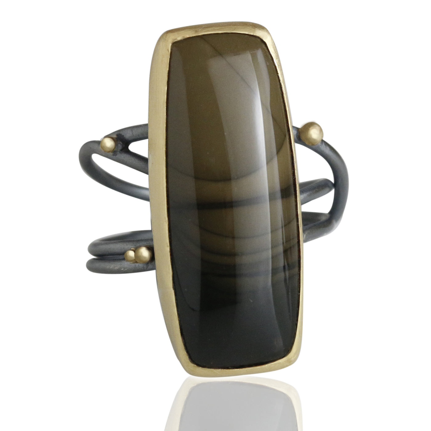 Bruneau Jasper on a Swirled Band Ring
