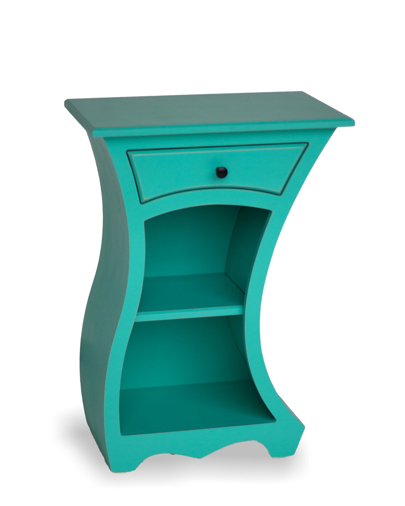 left handed, turquoise paint