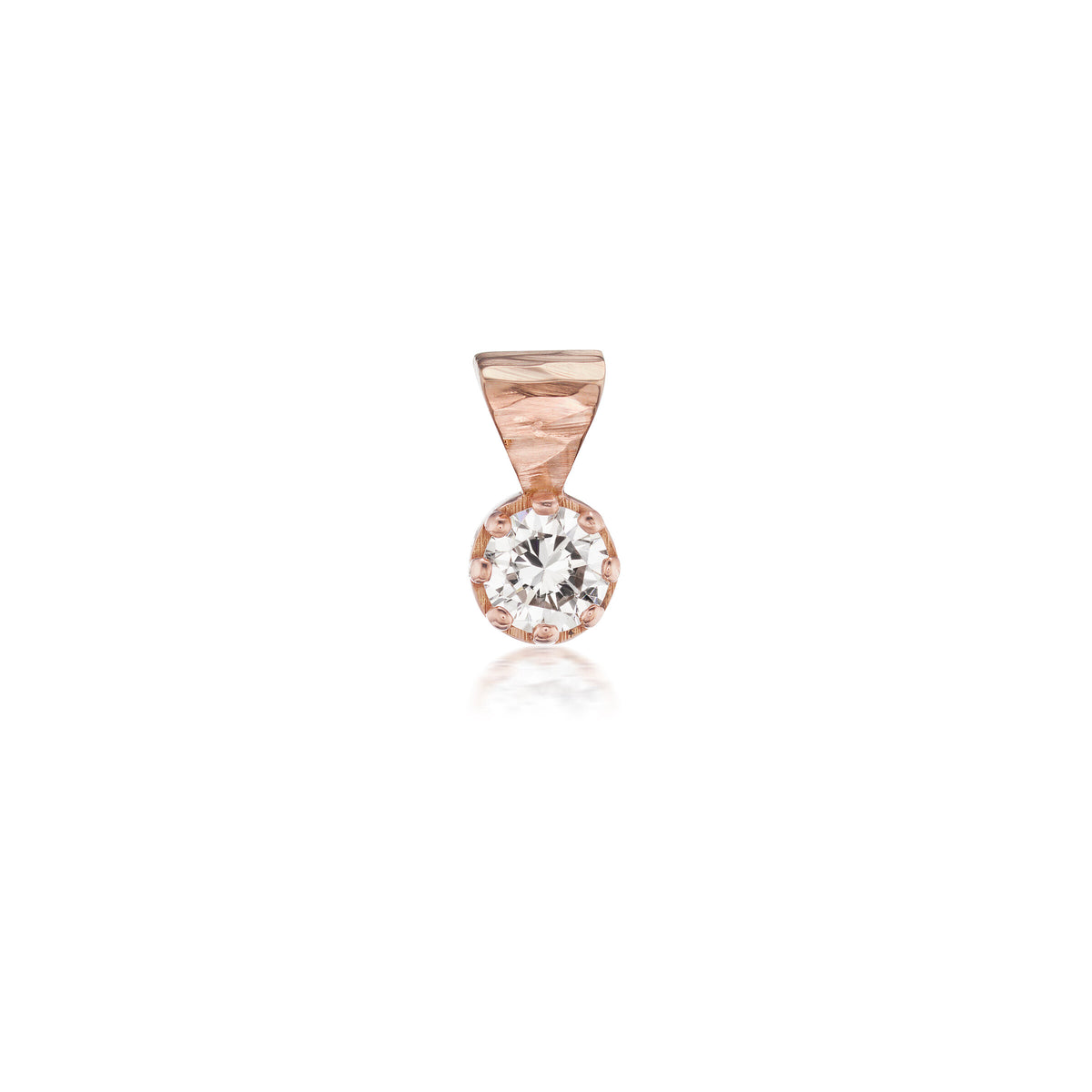 Diamond Tiny Pronged Bezel Pendant