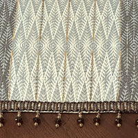 Handwoven Blue Steel Bamboo Table Runner