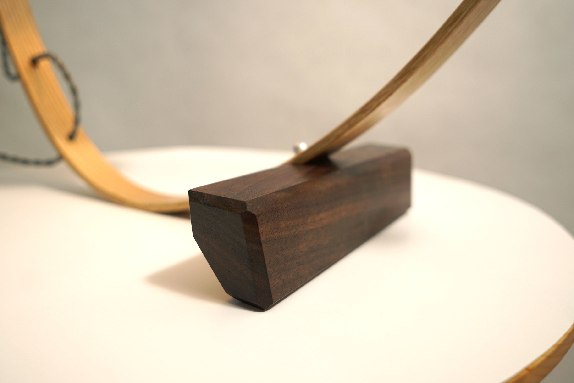 Bent Table Lamp in Ash