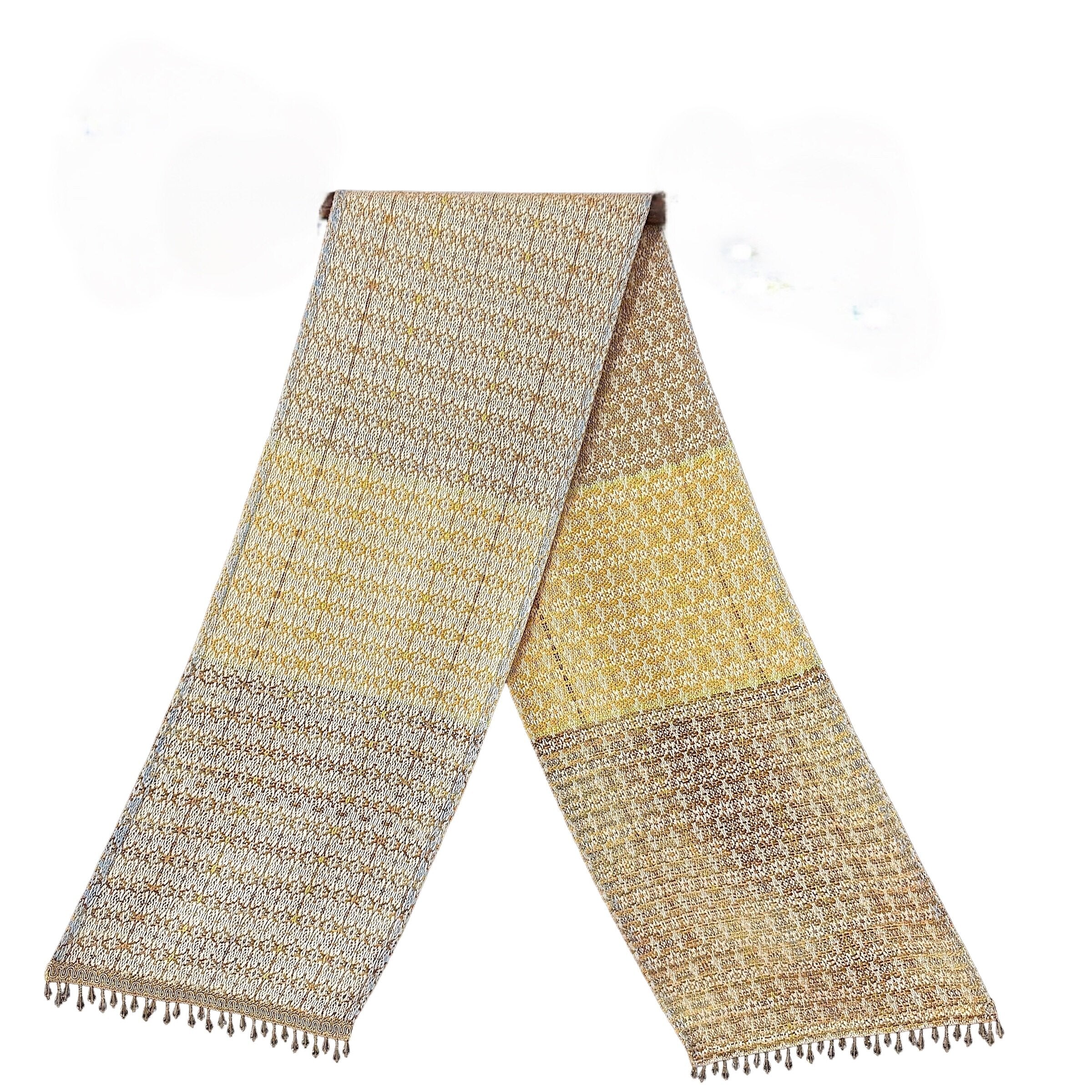 Handwoven Honey Bamboo Table Runner
