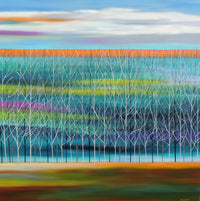 Trees on Thalo Turquoise
