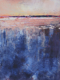 "Blue Curacao" blue abstract seascape 30x40 in.