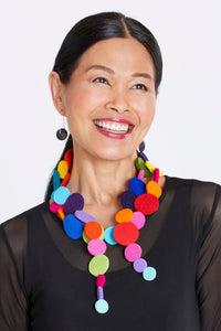 multicolor, shown with the Onyx Abacus Drop Earrings by claudia endler