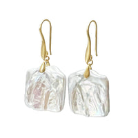 Baroque Square Pearl Dancing Earrings