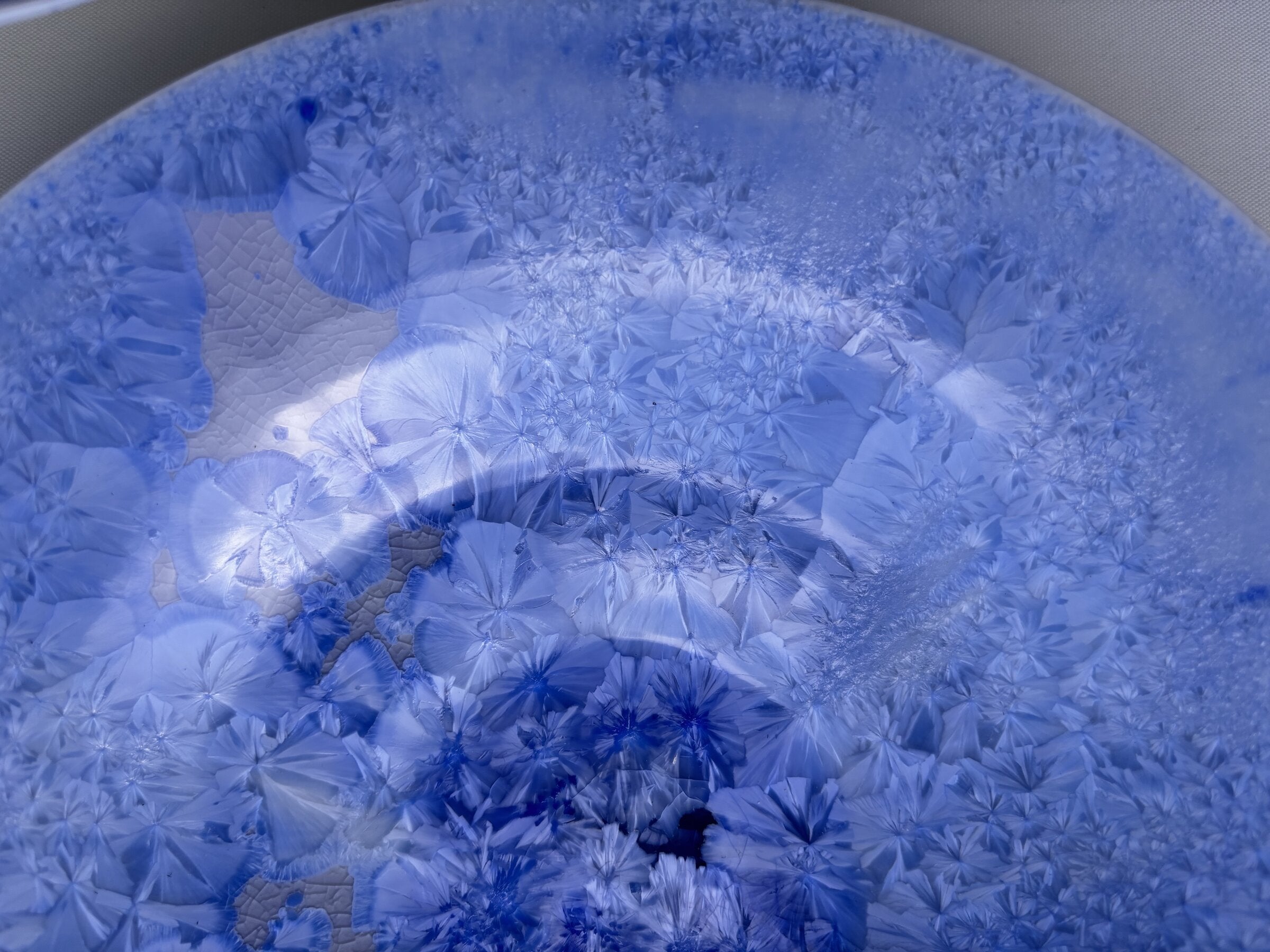 Blue Crystalline Wall Bowls