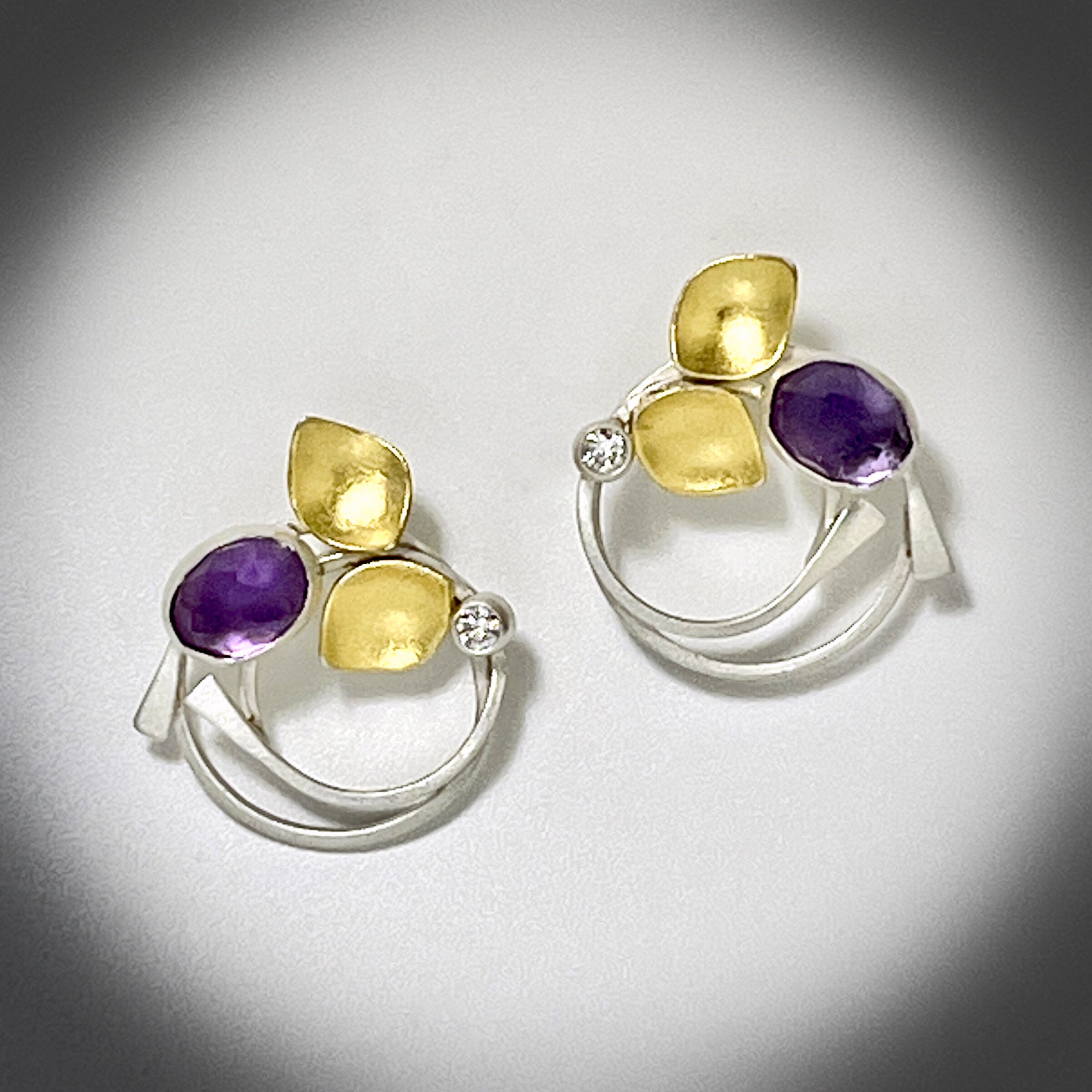 Lilac Diamond Earrings