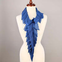 Feathered Pleated Scarf
