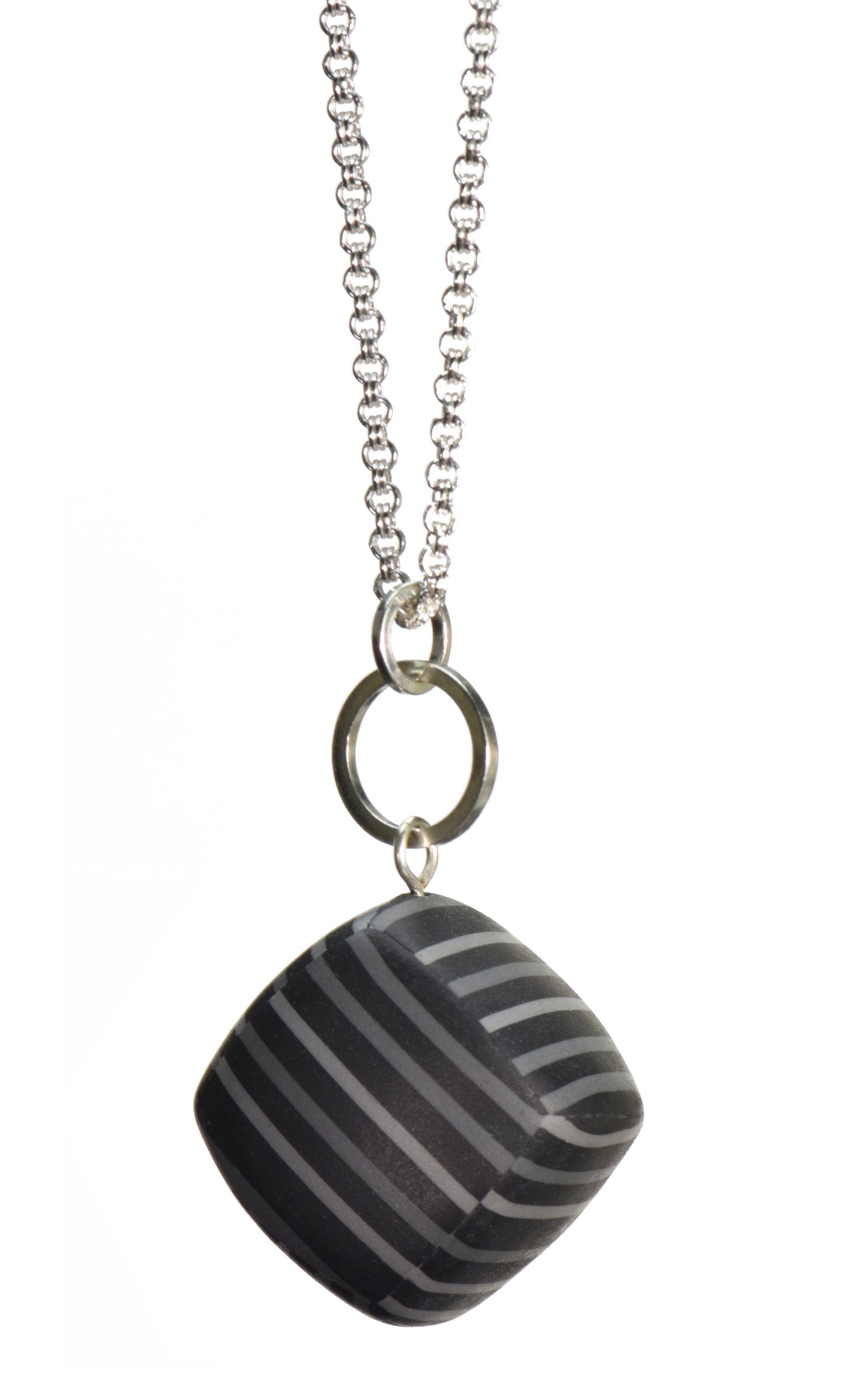 Black with gray stripes