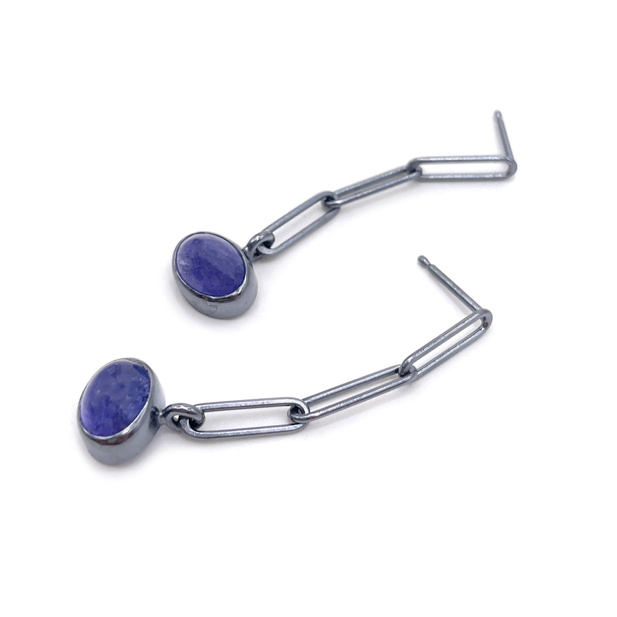 Mini Link Tanzanite Drop Earrings