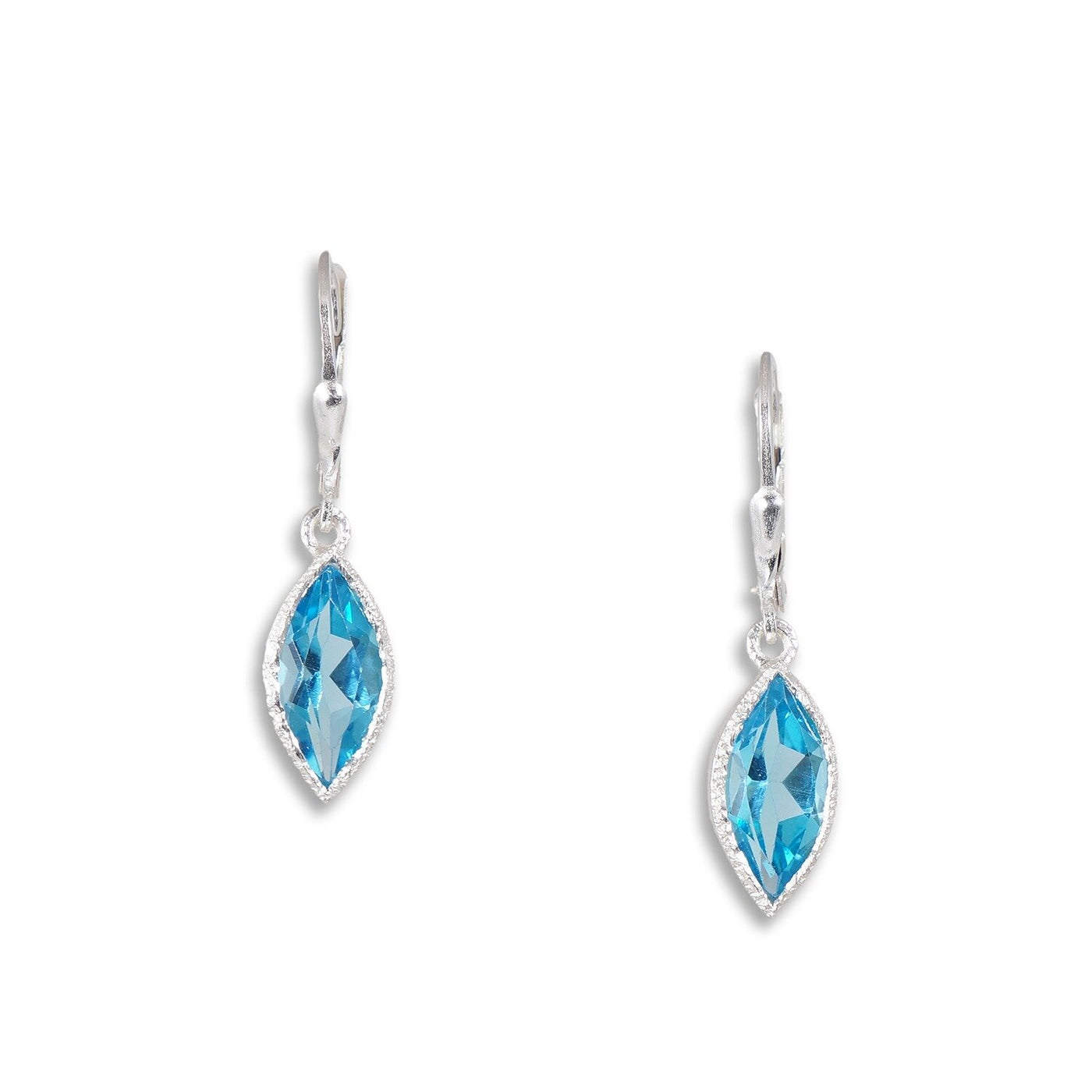 Blue Topaz Marquise Earrings