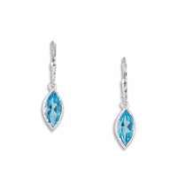 Blue Topaz Marquise Earrings