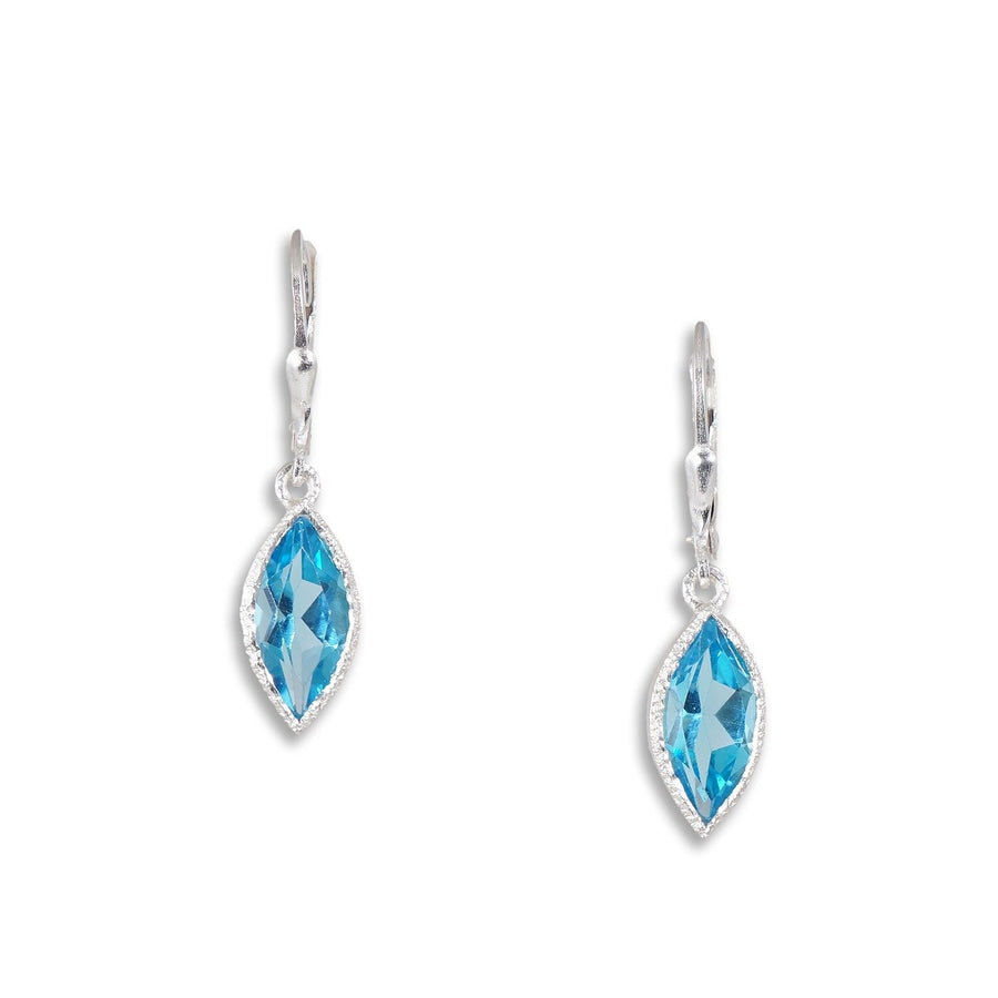 Blue Topaz Marquise Earrings