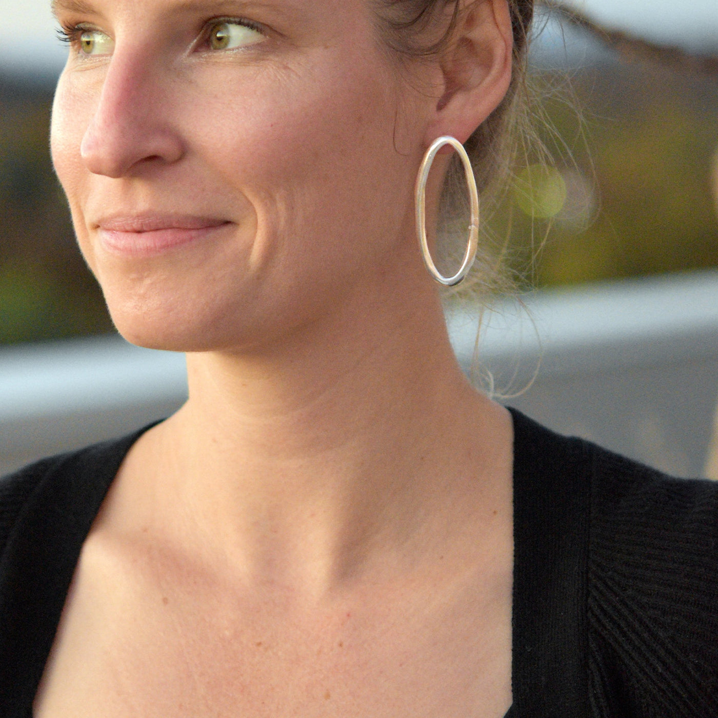 Organic Oval Earrings
