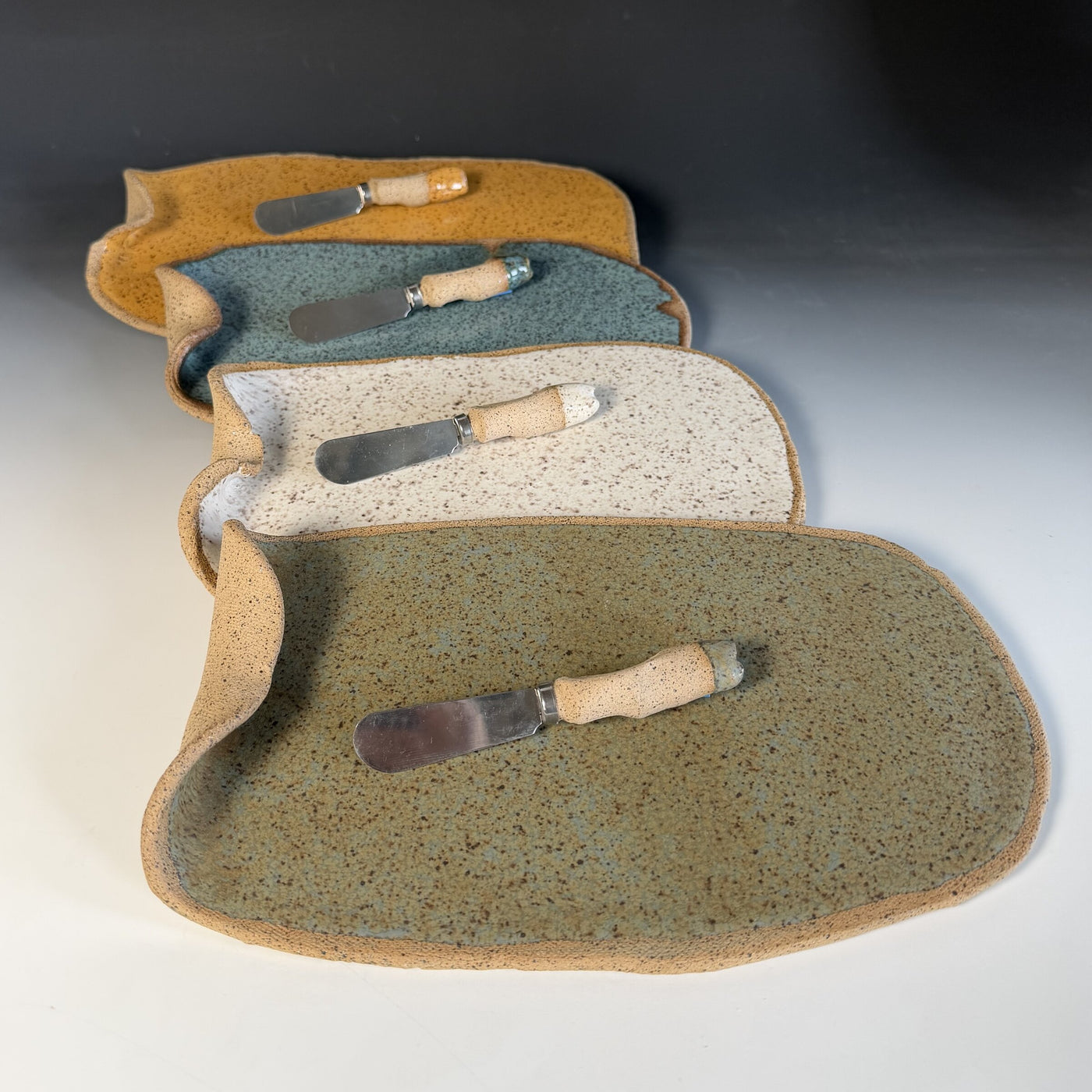 Agate, cream, jade, mustard