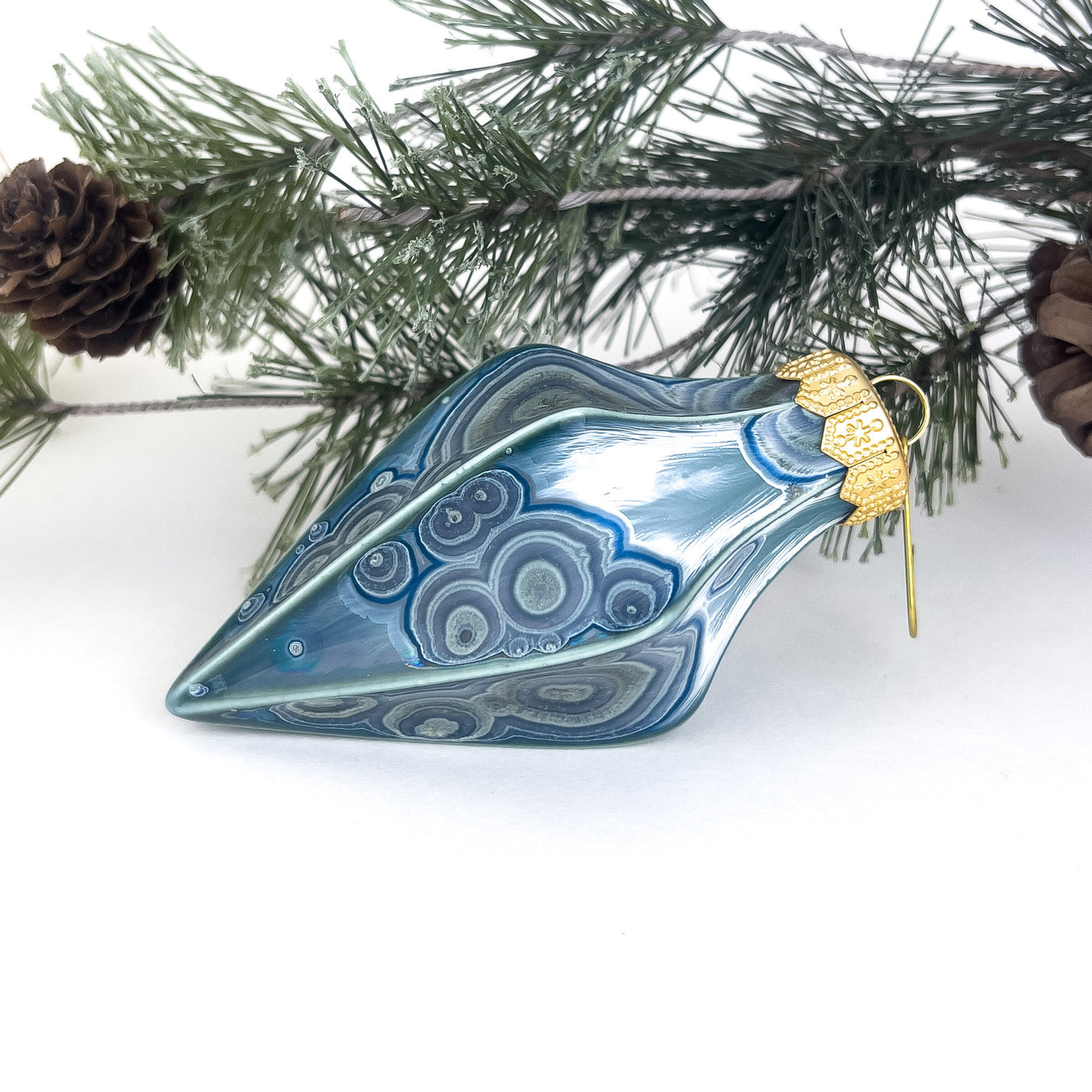 Crystalline Star Ornament, Morning Blue