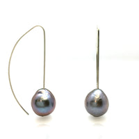 Baroque Pearl Wire Earrings