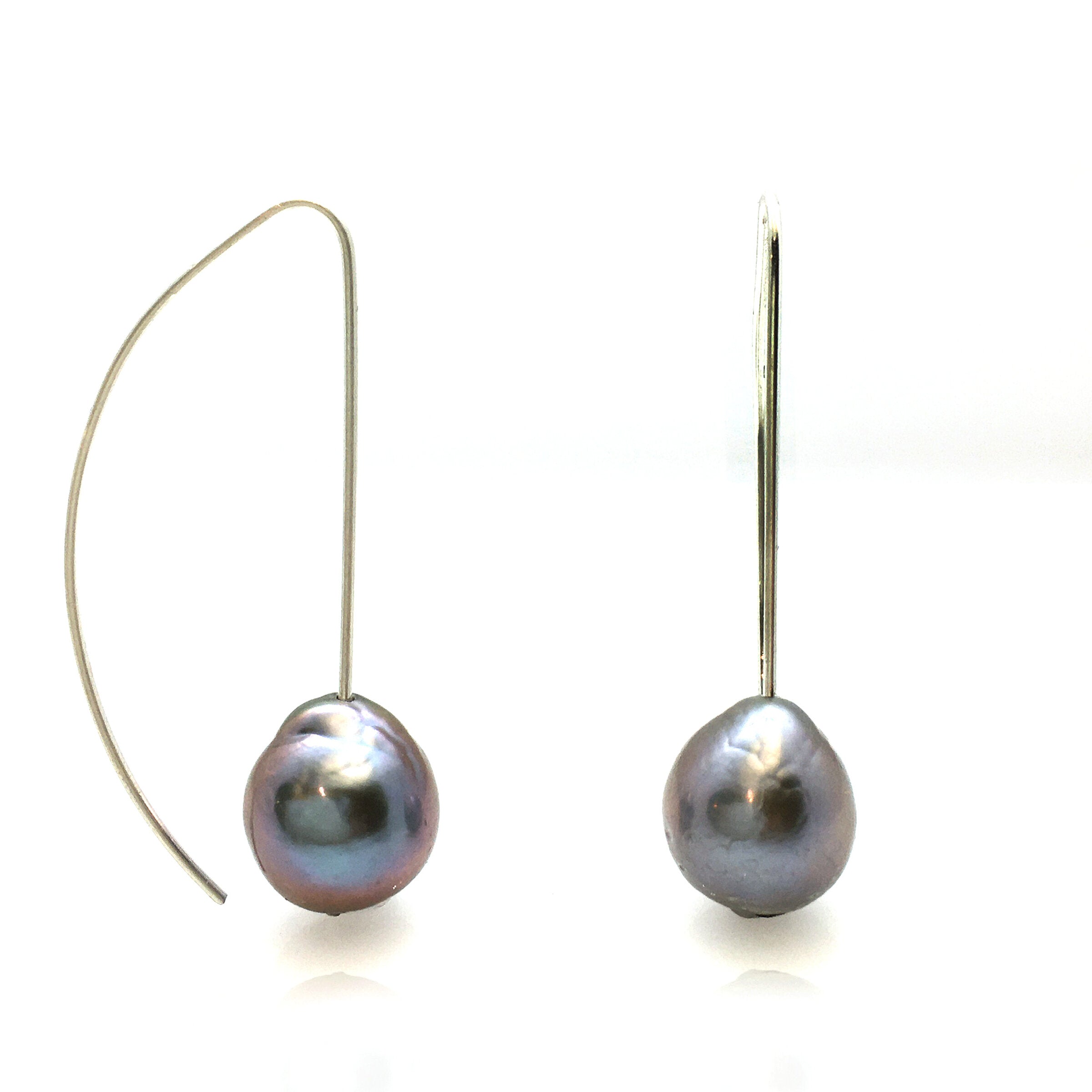 Baroque Pearl Wire Earrings
